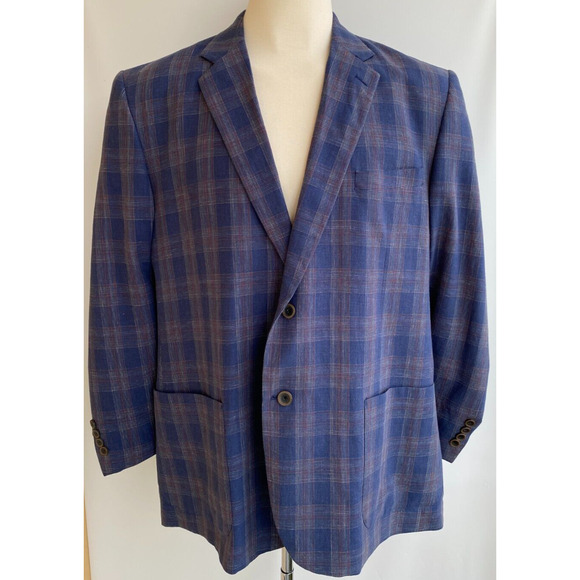 NWT Southern Pines Linen Viscose Blue Sport Coat Size XL - Picture 1 of 11